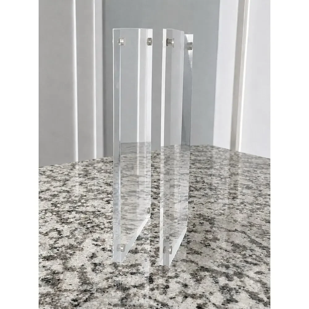 3 Pack 4x6 Magnetic Acrylic Picture Frames Clear Double Sided Tabletop